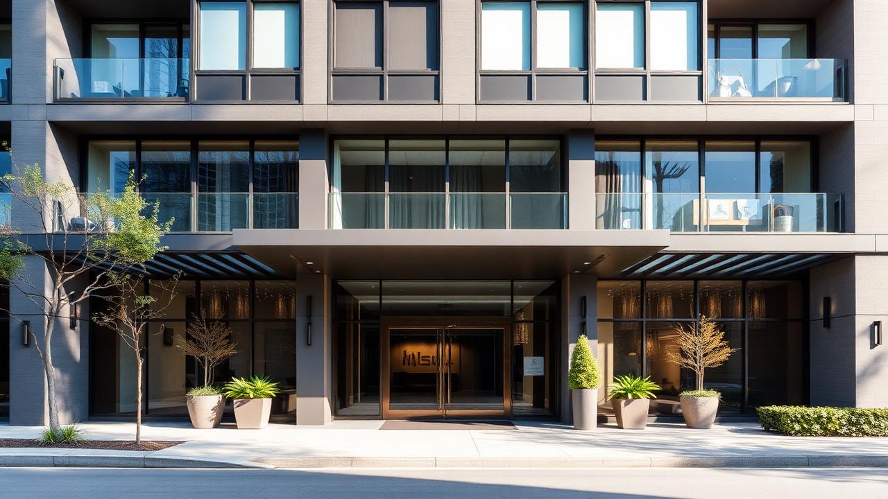 Fachada de edifício residencial moderno